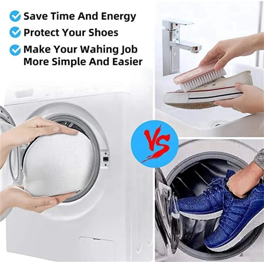 Mesh Fiber Laundry Bag for Shoe and Underwear Wash Bags with Zips for Washing Machines Travel Clothes Storage Organizer Pocket