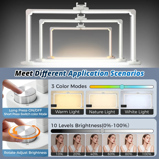 40W Foldable LED Lamp Portable Beauty Light for Manicure Salon Services