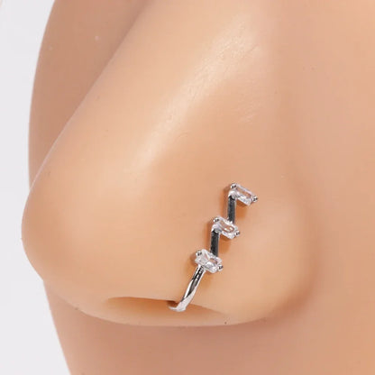 1Pcs Stainless Steel Nose Ring Hoop C Shape Septum Rings Non Piercing Ear Fake Nose RingsWomen Piercing Jewelry