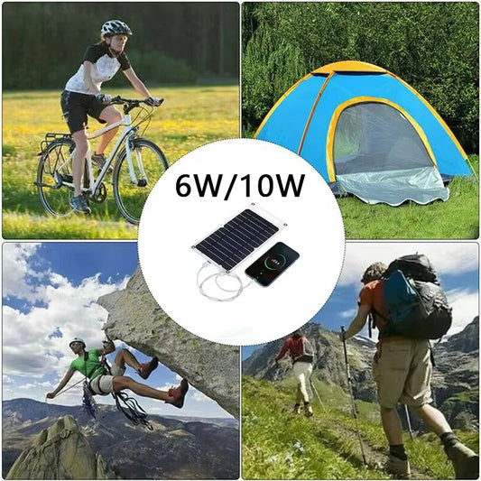 mini solar pane 5V 3W/6W/10W Solar PanelUSB phone charger for power bank mobile phone battery light hiking camping waterproof