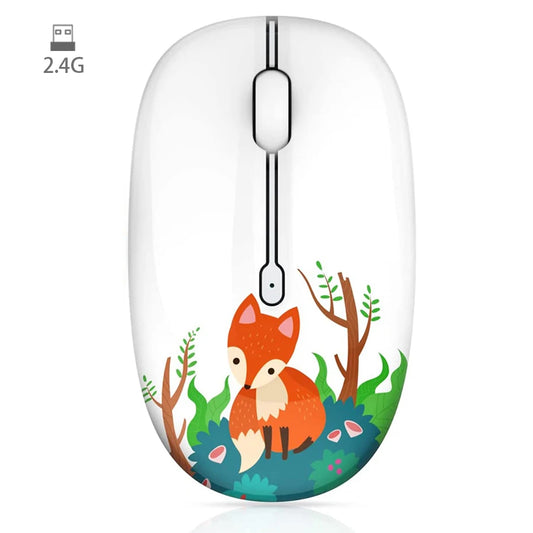 Original FMOUSE M101 Wireless Mouse 2.4G Cute Silent Optical Cartoon Mice With USB Receiver 1600DPI for Laptop PC Gift Macbook