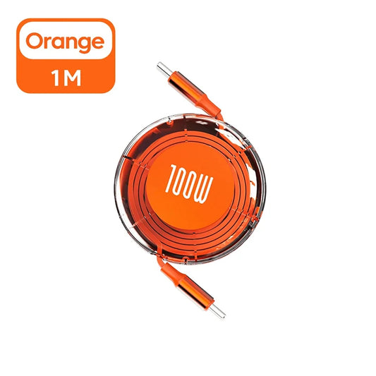 Type-C Retractable Data Cable for Fast Charging
