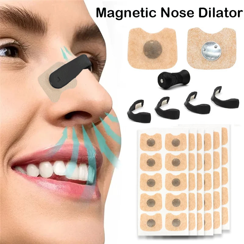30days Magnetic Nasal Dilator Starter Kits Increase Sports Air Intake Improve Sleeping Reduce Snoring Breathing Refill Nose Clip