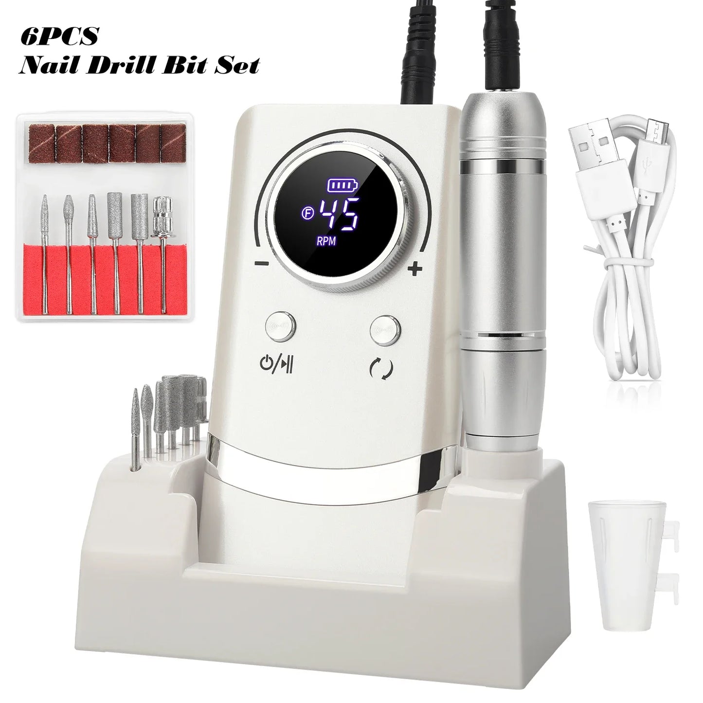 Professional portable nail file machine for manicure salon