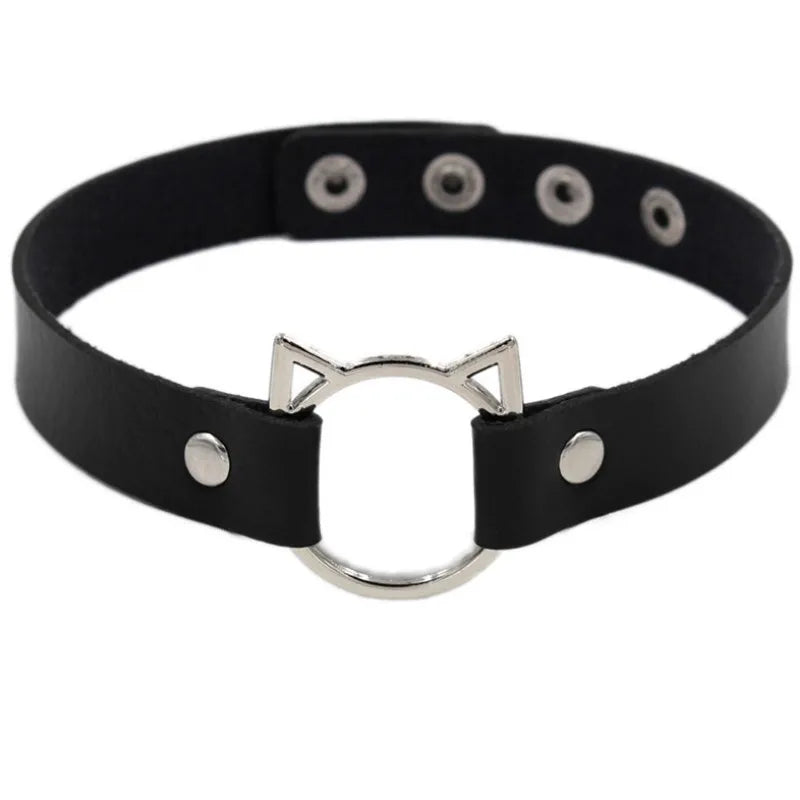 Harajuku Punk Rock Gothic Halsband Halskette Frauen Sexy PU Leder Herz Schloss Schlüssel Spike Kragen Chocker Gothic Cosplay Zubehör