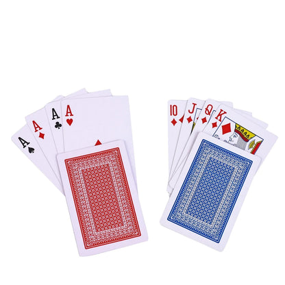 New! 54 pieces/set 56x86mm Grey Core Paper Poker King Deck Playing Cards Magic Tool Party Table Game Red Blue
