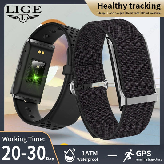 LIGE Health Smart Bracelet for Couples Heart Rate Monitor Activity Fitness Tracker Men Women Band Sports Waterproof Smart Watch