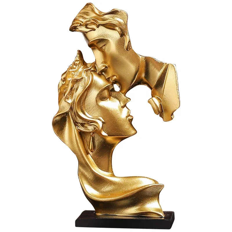 Mini Resin Lovers Statue Figurine Kissing Posture Model Craft Sculpture Ornament Home Decor Desktop Wine Cabinet Decoration New