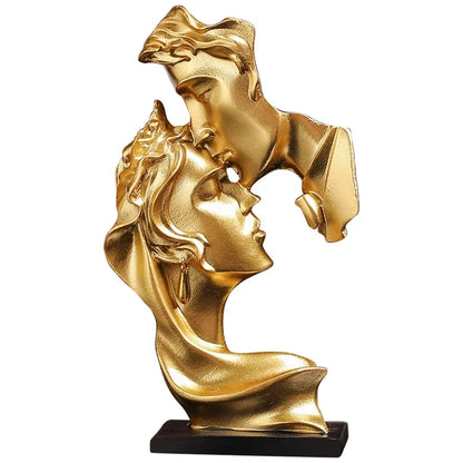 Mini Resin Lovers Statue Figurine Kissing Posture Model Craft Sculpture Ornament Home Decor Desktop Wine Cabinet Decoration New