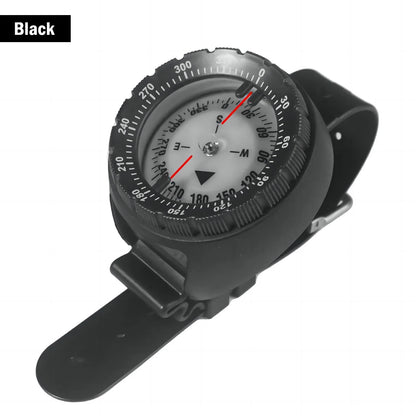 Brújula de buceo digital subacuática de 50 m, navegador profesional impermeable, reloj digital luminoso y equilibrado para natación.